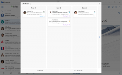 Screenshot of the application Blue Mail - #4