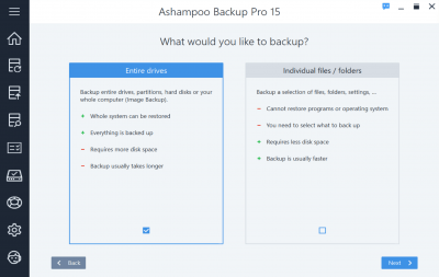 Screenshot of the application Ashampoo Backup Pro - #6