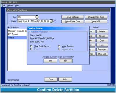 Screenshot of the application BootIt UEFI - #5