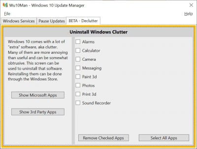 Screenshot of the application Wu10Man - #3