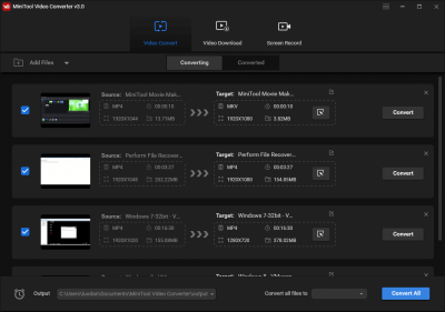 Screenshot of the application MiniTool Video Converter - #3