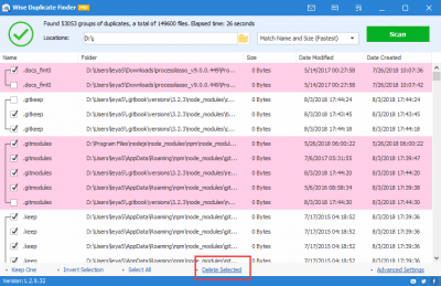Screenshot of the application Wise Duplicate Finder - #3