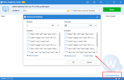 Screenshot of the application Wise Duplicate Finder - #4