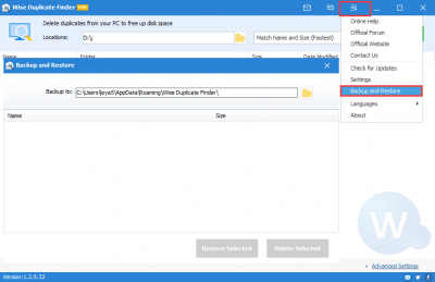 Screenshot of the application Wise Duplicate Finder - #6