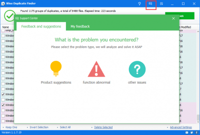 Screenshot of the application Wise Duplicate Finder - #7