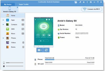 Screenshot of the application Coolmuster Android Backup Manager - #6