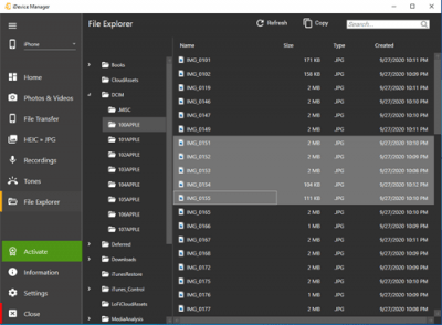 Screenshot of the application iDevice Manager - #6
