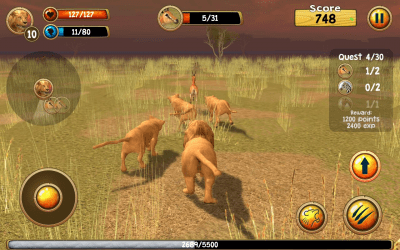 Screenshot of the application Wild Lion Simulator 3D - #5