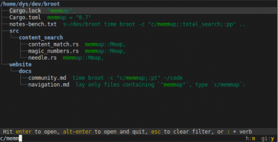 Screenshot of the application Broot - #4
