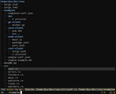 Screenshot of the application Broot - #5