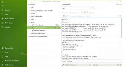Screenshot of the application aText - #4