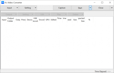 Screenshot of the application A's Video Converter - #1