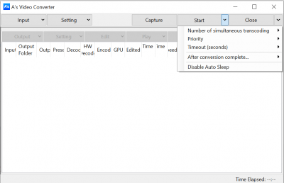 Screenshot of the application A's Video Converter - #3