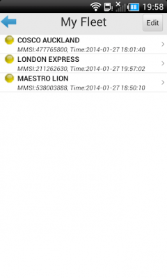 Screenshot of the application FindShip - #7