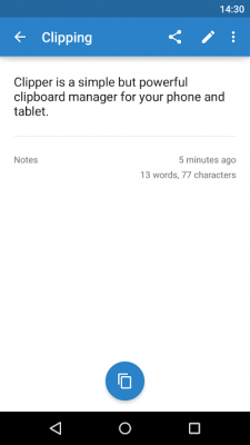 Screenshot of the application Clipper - Clipboard Manager - #2