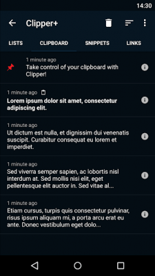 Screenshot of the application Clipper - Clipboard Manager - #3