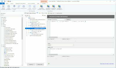 Screenshot of the application TextPipe Standard - #1