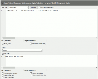 Screenshot of the application TextPipe Standard - #3