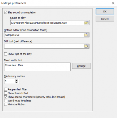 Screenshot of the application TextPipe Standard - #5