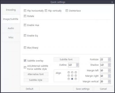 Screenshot of the application ShanaEncoder - #3