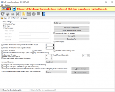 Screenshot of the application Bulk Image Downloader - #2