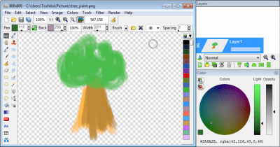 Screenshot of the application LazPaint - #1