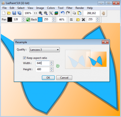 Screenshot of the application LazPaint - #3