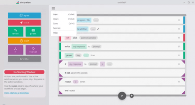 Screenshot of the application Stepwise - #3
