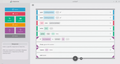 Screenshot of the application Stepwise - #4