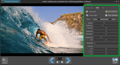 Screenshot of the application PhotoHandler - #4
