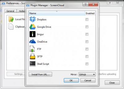 Screenshot of the application ScreenCloud - #1