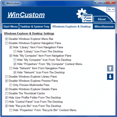 Screenshot of the application WinCustom - #3