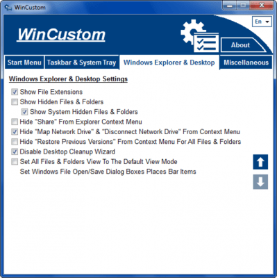 Screenshot of the application WinCustom - #4