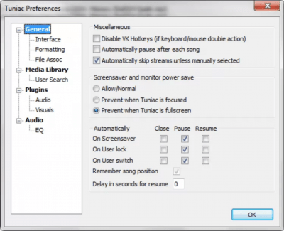 Screenshot of the application Tuniac - #4