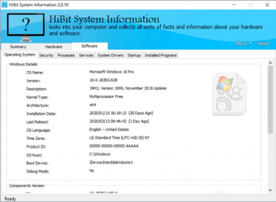 Screenshot of the application HiBit System Information - #4