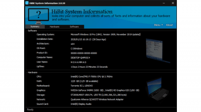Screenshot of the application HiBit System Information - #5
