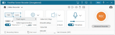 Screenshot of the application FonePaw Screen Recorder - #2