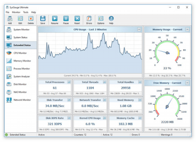 Screenshot of the application SysGauge - #1