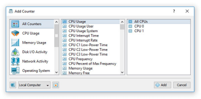 Screenshot of the application SysGauge - #3