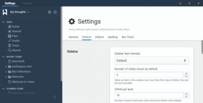 Screenshot of the application Yana for Windows - #4