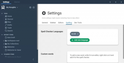 Screenshot of the application Yana for Windows - #5