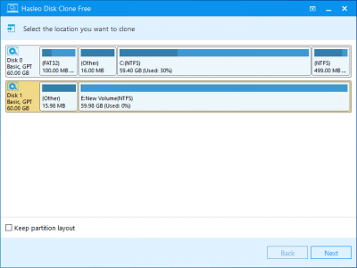 Screenshot of the application Hasleo Disk Clone - #3
