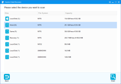 Screenshot of the application Hasleo Data Recovery - #2