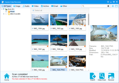 Screenshot of the application Hasleo Data Recovery - #3