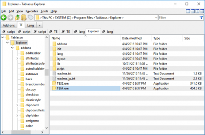 Screenshot of the application Tablacus Explorer - #1