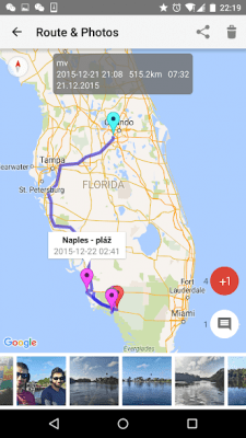 Screenshot of the application My itinerary - #6