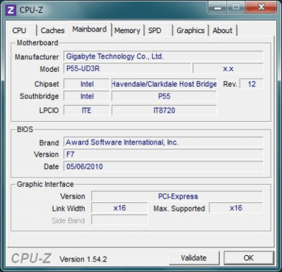 Screenshot of the application CPU-Z - #2