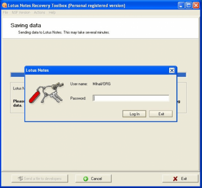 Screenshot of the application Lotus Notes Recovery Toolbox - #5