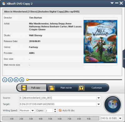 Screenshot of the application Xilisoft DVD Copy - #1