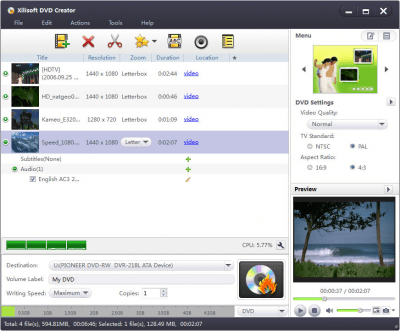 Screenshot of the application Xilisoft DVD Creator - #1